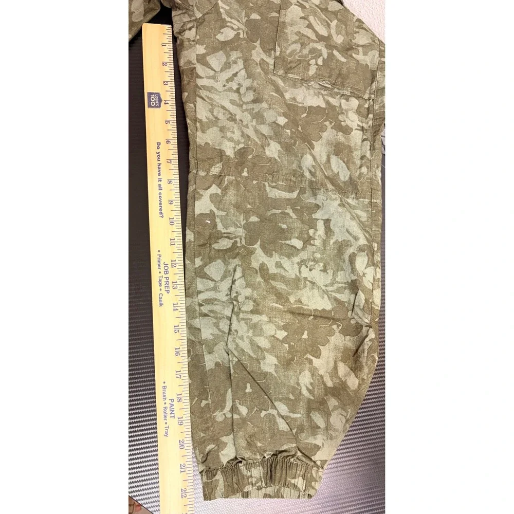 Gap Kids Green Camo Woven Parachute Pants Cargo Joggers Size L 10